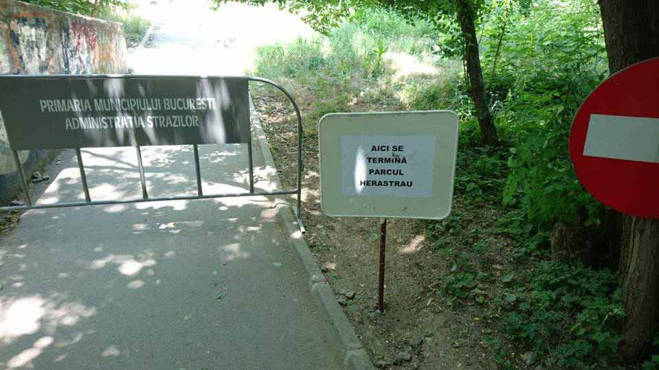 Accesul pe podul feroviar din parcul Herăstrău este interzis