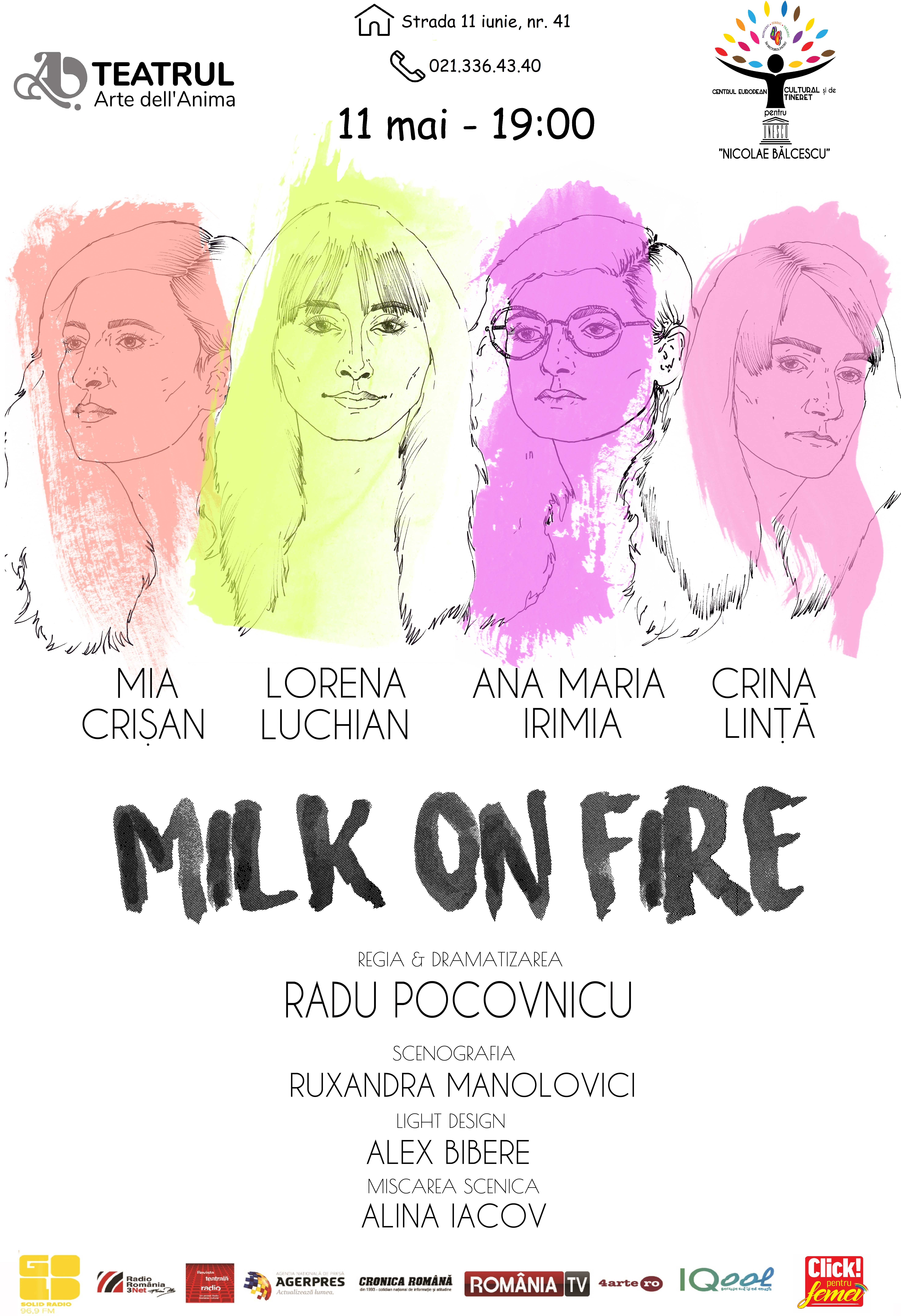Milk on fire_afis final siglă nouă – CCUNB – 11 mai