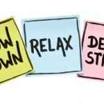 slow down, relax, de-stress concept