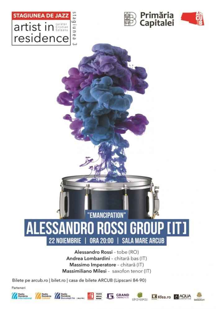 Concert de jazz contemporan cu ALESSANDRO ROSSI GROUP și EMANCIPATION la ARCUB