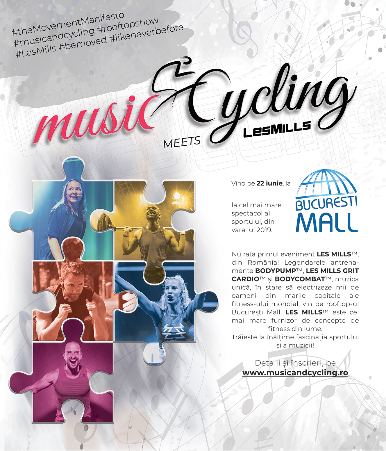 Visual eveniment Music and Cycling_22 iunie la București Mall-Vitanafiș