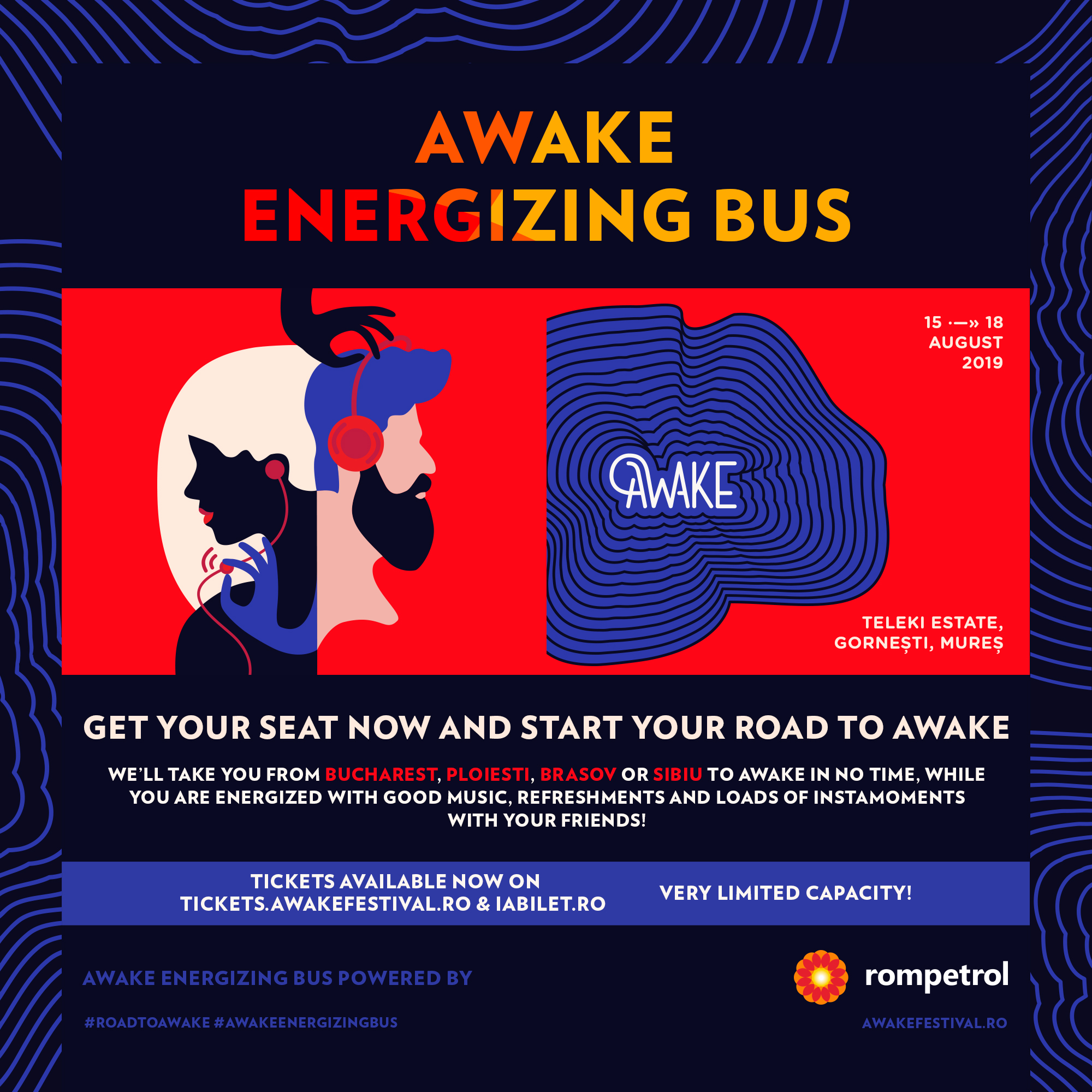 afiș Energizing Party Bus Awake
