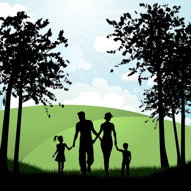 silhouette-family-walking-countryside_1048-2555