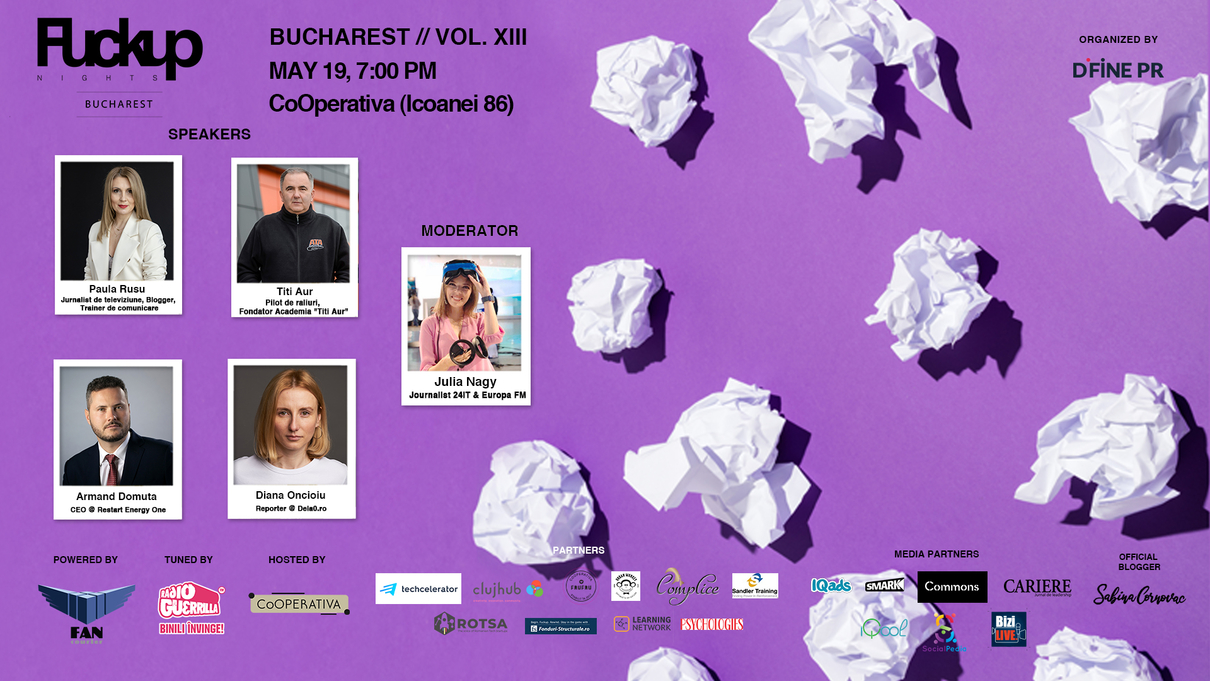 Info Fuckup Nights Bucharest Vol XIII