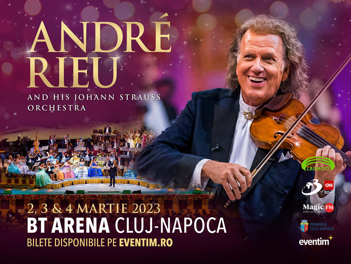ANDRÉ RIEU anunță cel de-al treilea concert la BTArena Cluj-Napoca!