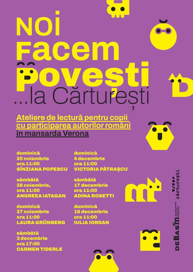 NOI FACEM POVEȘTI… LA CĂRTUREȘTI!, un nou proiect al Asociației De Basm care aduce autorii români mai aproape de copii