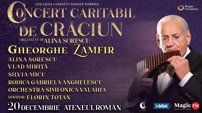 „Concertul Caritabil de Crăciun” reunește artiști români de notorietate pe scena Ateneului Român