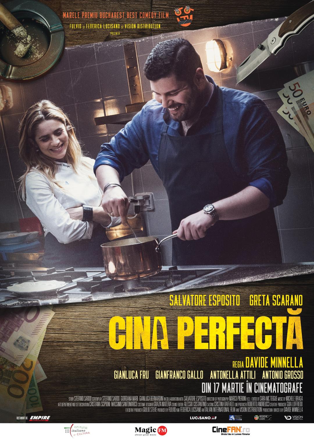 “Cina perfectă”, în regia lui Davide Minnella, o comedie italiană cu toate ingredientele de succes, din 17 martie în cinematografe