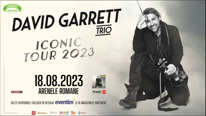 VIOLONISTUL DAVID GARRETT CONCERTEAZĂ LA ARENELE ROMANE ÎN CADRUL TURNEULUI „ICONIC TOUR 2023”